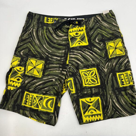 Dakine Green Yellow Beach Swim Trunks | Size 36 - Picture 7 of 7